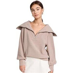 Varley- Vine Half Zip Sweater, Taupe XL
